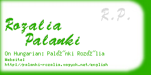 rozalia palanki business card